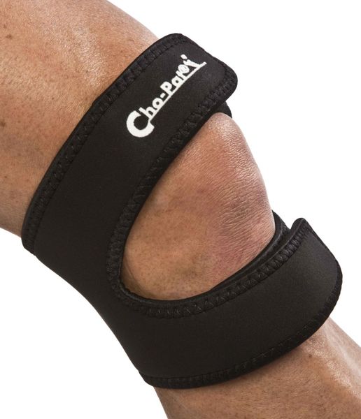 Cho-Pat Dual Action Knee Strap Black Medium 14 Inch-16 Inch