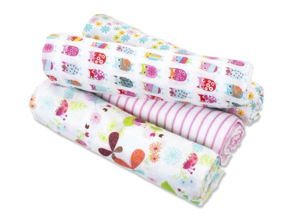 Aden + Anais Muslin Swaddle Blanket Walk In The Park 4 Count