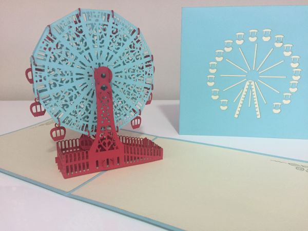 Turquoise & Red Ferris Wheel
