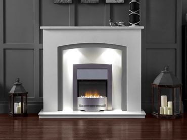 48" FIREPLACE
CHINA WHITE AND GALAXY GREY MARBLE