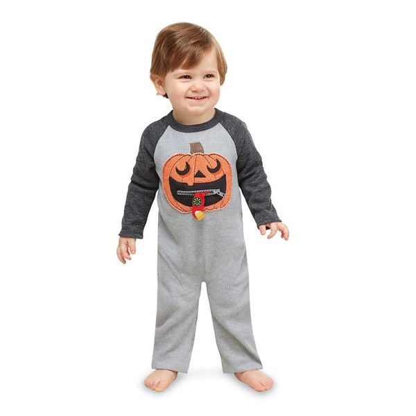 Zipper Mouth Pumpkin One Piece By Mud Pie Pocket Threads Kids Clothing