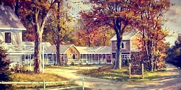 The Pheasant Run Motor Inn, painting by local artist, Ron Goyette.