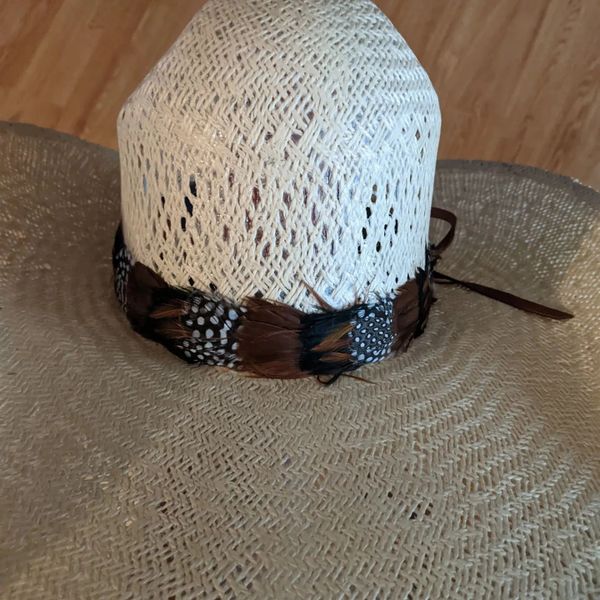 Feathered hat band - Black and brown feathers
