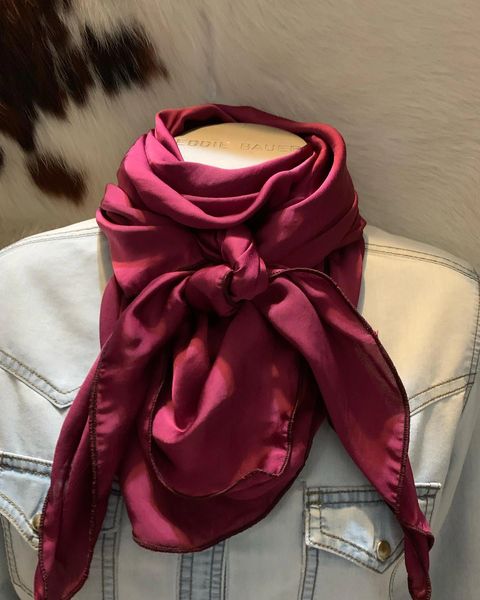 42x42 silk solid magenta color wild rag