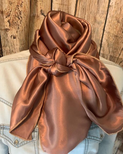 42x42 Dark tan/ bronze wild rag