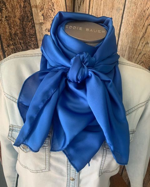 42x42 bright blue solid wild rag