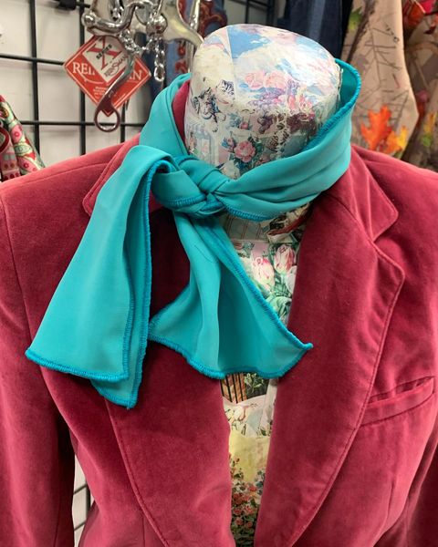 Roy Rogers or show scarf - thicker light turquoise