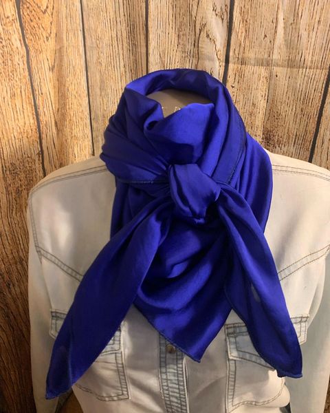 42x42 silk bright blue wild rag