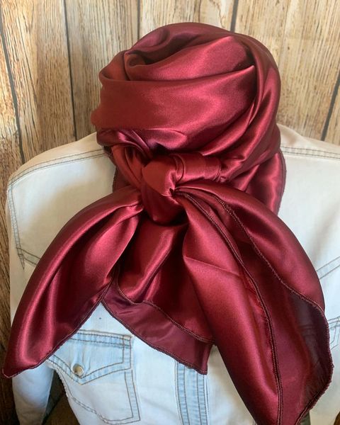 42x42 silk wild rag - wine