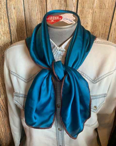 31x31 silk peacock blue wild rag