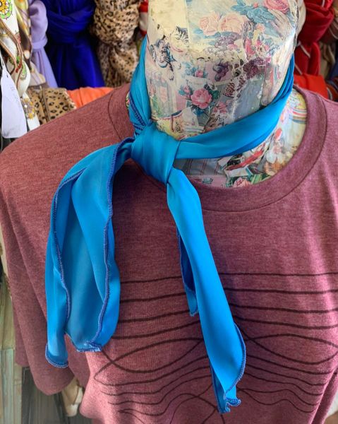 Roy Rogers or show scarf - periwinkle blue