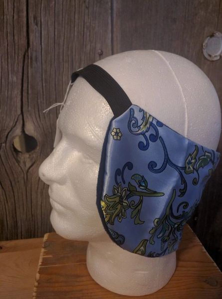 Cowboy ear warmer blue, aqua, green, white print