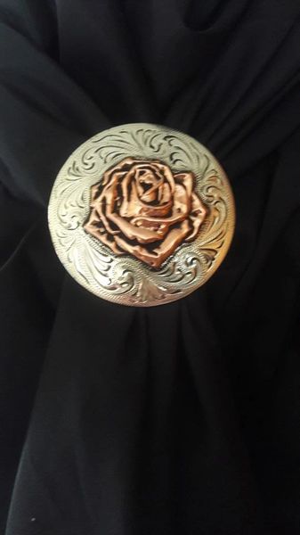 Scarf Silde with copper rose