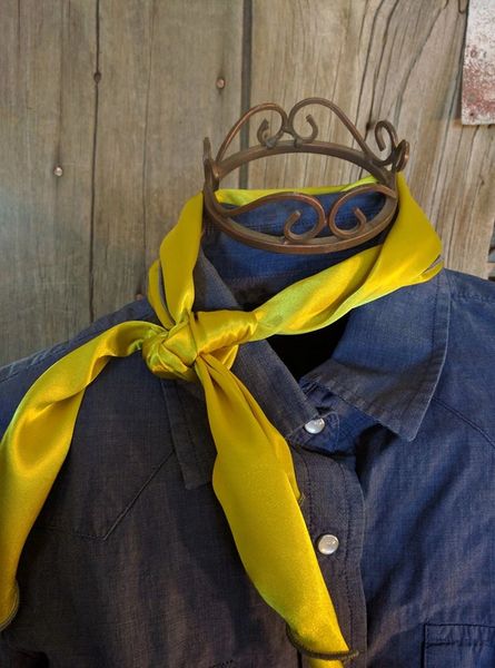Roy Rogers or show scarf - mustard/green