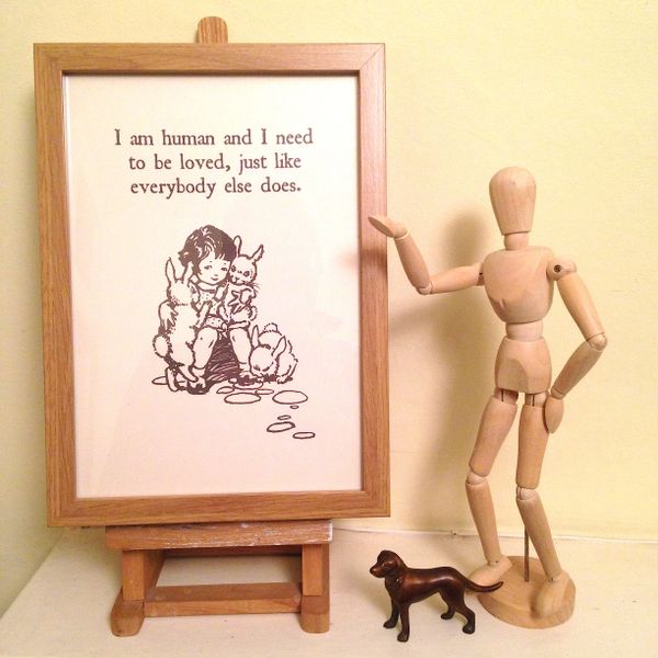 I Am Human Art Print Of Vintage Book Illustration With The Smiths Lyrics Designed By Ex Child Genius