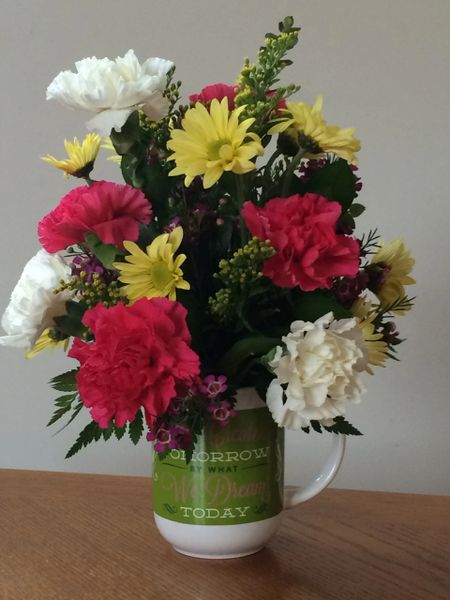 Floral coffee Mug arrangement | Flowers - In Bloom