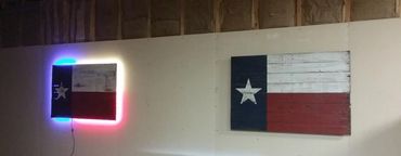 Pallet wood Texas flags