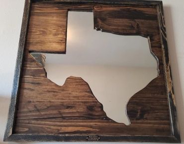 Texas shaped mirror
