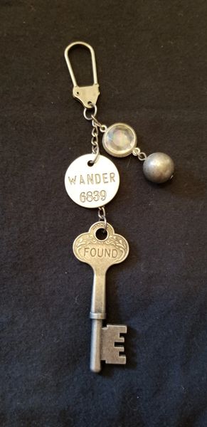 Wander Until You're Found Steampunk Purse Charm/Key Chain