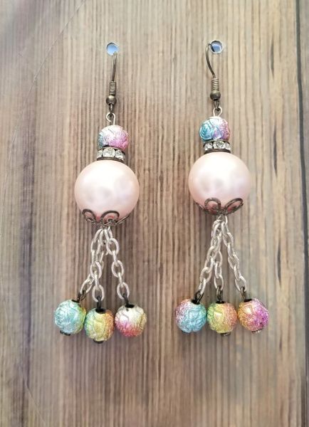 Fun Pink Beads with Pastel Dangles