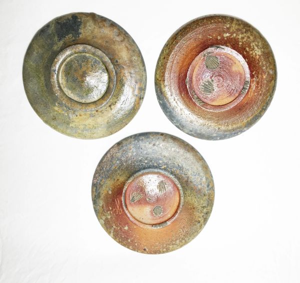 Set of 3 Woodfired plates 0001