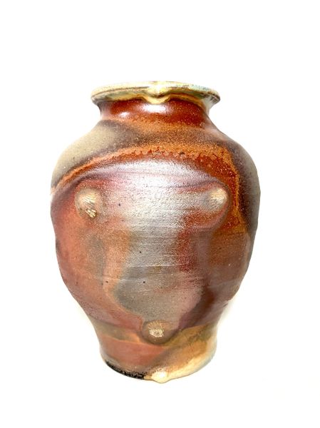 Woodfired Vase With a Face