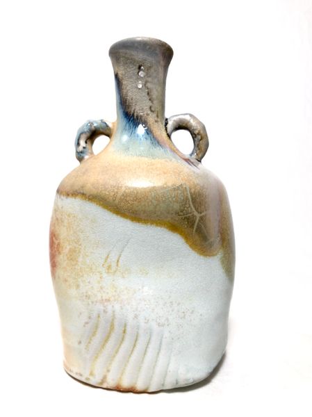 Porcelain Skull Frog Woodfired Bottle