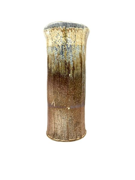 Tall Faceted Vase