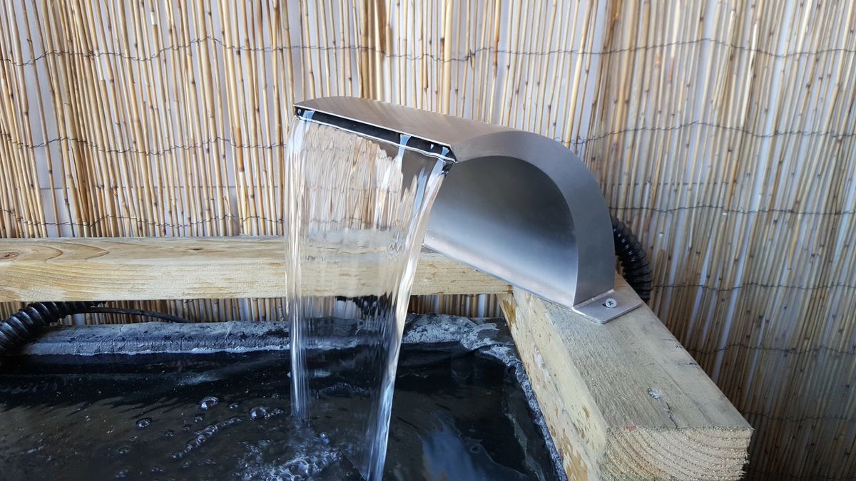 Water blades stainless steel cascade waterfall spillway koi pond
