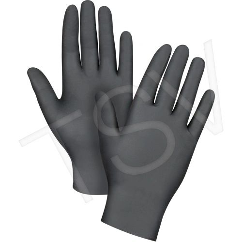 SEB085 Nitrile Gloves, Black Disposable 4MIL Powder-Free Textured fingertip 100/BX (SZ S-XXL)ZENITH "Not for medical use"