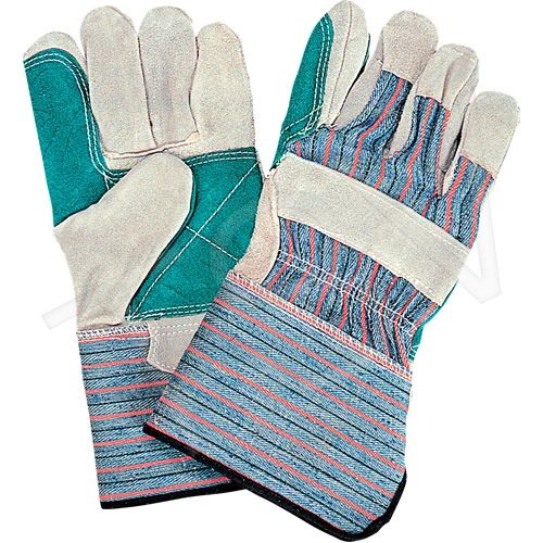 SM579 Standard Quality Double Palm Split Cowhide Fitters Glove, 4" Gauntlet Cuff, Outside Double Palm & Index Finger ZENITH