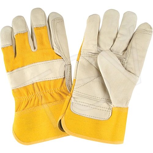 SAP223 Premium Quality Lined Grain Cowhide Fitters Gloves Outside Double Palm and Thumb ZENITH
