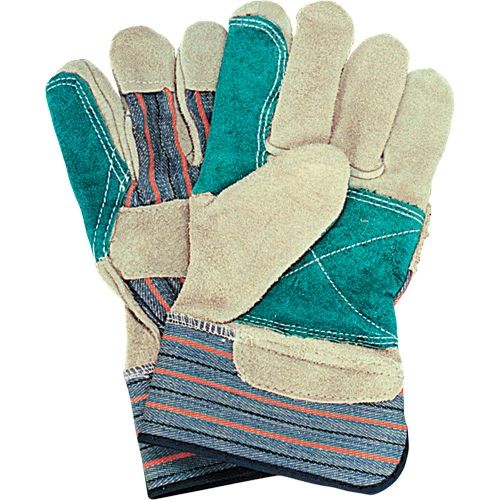 SM578 Split Cowhide Fitters Superior Quality Double Palm, Outside Double Palm & Index Finger LARGE