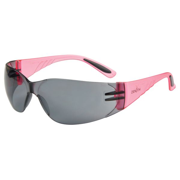 SGF151 Eyewear Safety Glasses Grey/Smoke Anti-Scratch Pink Sides #Z2600 Series (12 PAIRS/BOX)