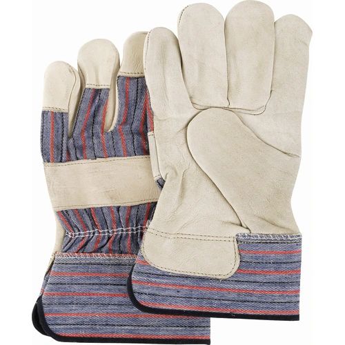 SAO052 Grain Cowhide Fitters STANDARD Quality Gloves, Large, Cotton-Lined Palm LARGE