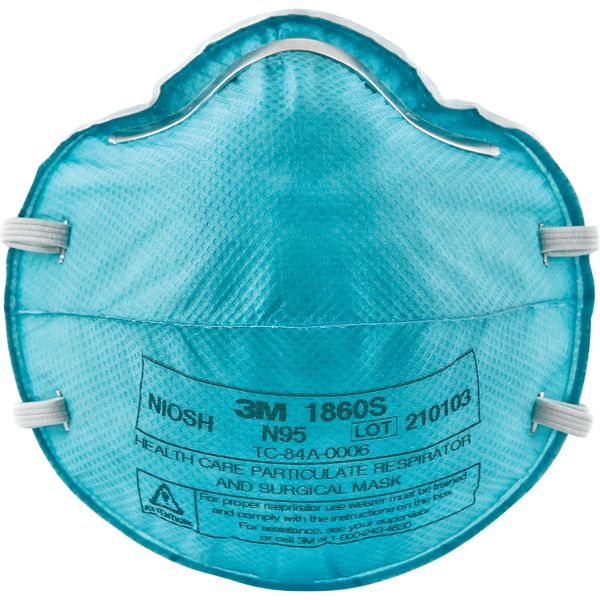 SEH009 3M 1860S N95 Particulate Healthcare NIOSH Respirator (SMALL or STANDARD) 20/BX