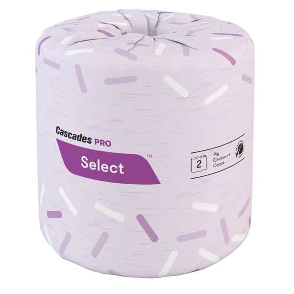 JP107 (JC018) Toilet Paper 2PLY x 500SH 100% Recycled Fibres #B042 CASCADES PRO SELECT 48/CS WHITE