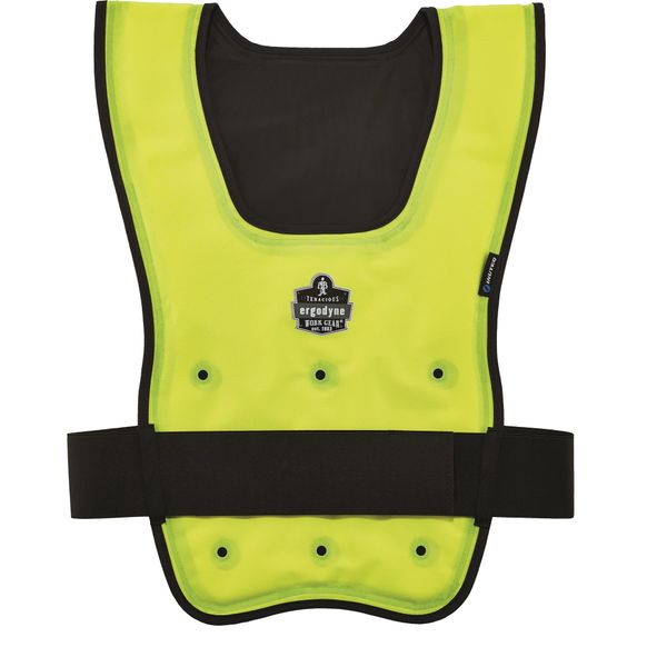 SGO695 Chill-Its® 6687 Economy Dry Evaporative Cooling Vest High Visibility Lime-Yellow #12683 ERGODYNE (SML-XLR)