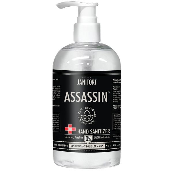 JM093 Hand Sanitizer #54 Assassin 70% Alcohol PUMP 500ML/BTL CITRUS SCENT ERE INC. #675659855006