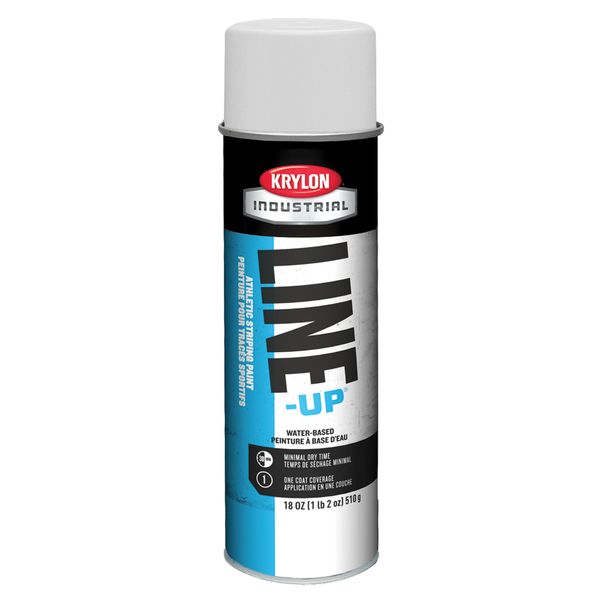 NE333 Industrial Line-Up® Athletic Field Striping Paint 20 oz. Aerosol Can WATER-BASED PAINT Non-burning formula KRYLON (White/Yellow/NAVY)