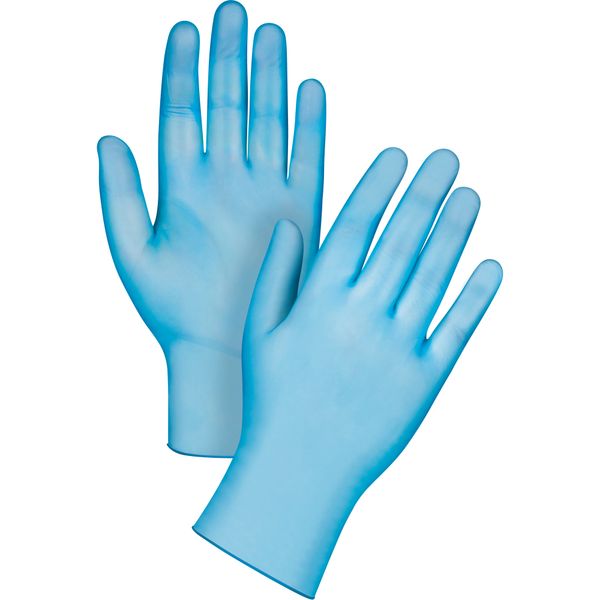 SEI484 Examination Grade 4MIL Blue PURE 100% Vinyl POWDER-FREE Gloves 100/BX ZENITH "Not for medical use"
