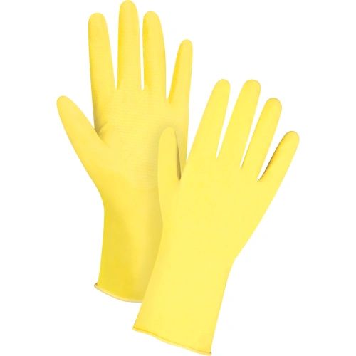 SEF204 HOUSEHOLD GLOVE, 12" x 15mil Natural Rubber Latex ZENITH (SZ 7-10)