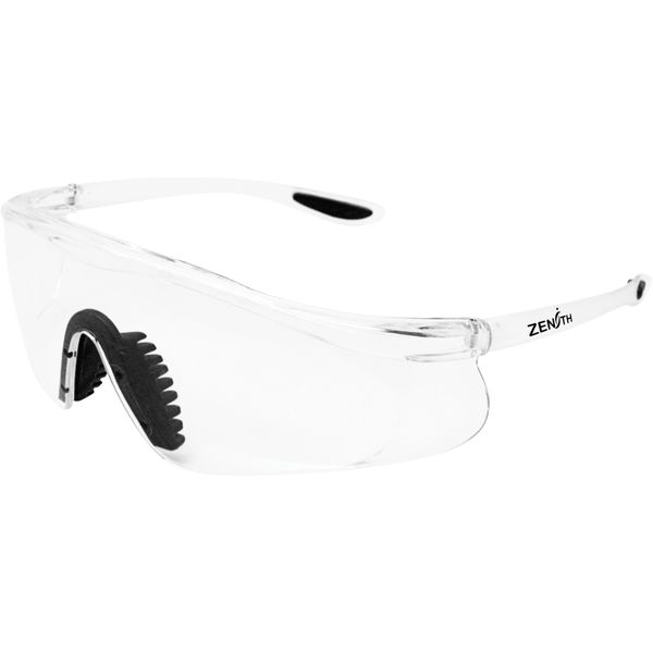 SGU582 Safety Glasses, CLEAR Scratch-Resistant Sporty Design UV protection Soft Nose-clip ANSI Z87+/CSA Z94.3 ZENITH (6 PAIRS/BOX)
