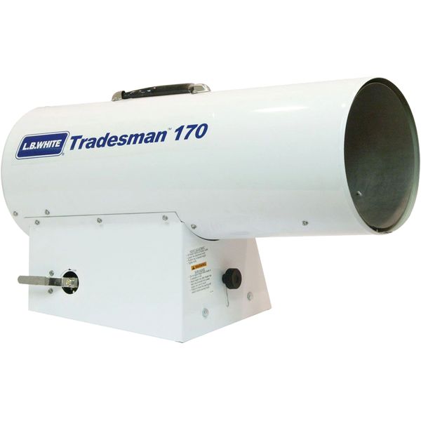 JG953 Tradesman® Forced Air Heater Propane Min BTU 125,000 / Max 170,000 Amp 3.7 A/2.4 A 115V 425.5/241.5WATT #170 L.B. WHITE
