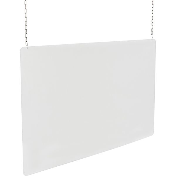 SGU442 Ceiling Mounted Safety Shield 32"H x 24"W x 3mmTH Personal Protection Barrier for Distancing