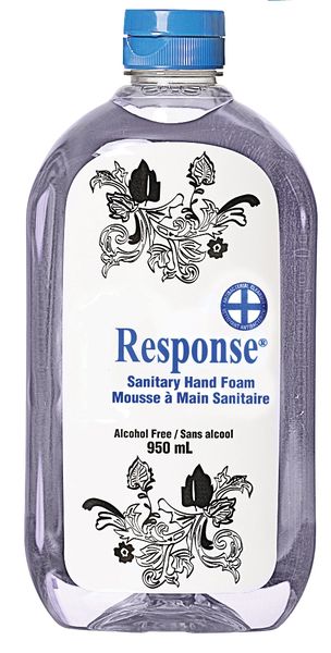 JK877 Response Anti-bacterial Sanitary Hand Foam SQUEEZE Bottle 950ml Unscented Benzethonium Chloride 0.15% #89-90 GRIME EATER Alcohol-Free