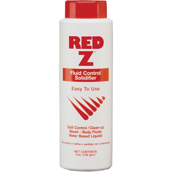 SAY556 Red-Z® Fluid Solidifier Absorbs 150 x'x It's Weight Blood, Vomit, Urine, Feces Disinfects/Neutralizes #FA41101 SAFECROSS 142g BTL