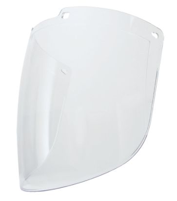 SFQ566 Uvex Turboshield Visor ANTI-FOG FACE SHIELD ONLY Height: 8-1/2" Width: 12-1/2" Thickness: 0.09" Material: Polycarbonate HONEYWELL #S9550 (FITS SEJ800 HEADGEAR)
