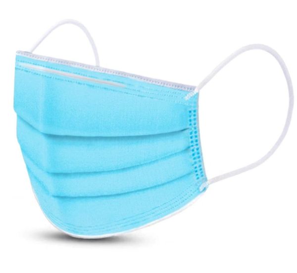 SAP391 Masks, Disposable: Ear-Loop FREE OF: Latex, Fibreglass Materials For Sensitive Skin Pleated Fluid Repeller (Metal Nose Insert) #ASTM 2100 Non-Medical 50/Box BLUE