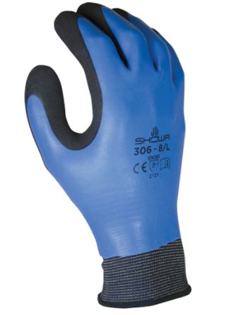 SDP571 Showa ® 306 Gloves Gauge: 13 Liner: Nylon Coating: Rubber Latex SHOWA BEST GLOVE #306